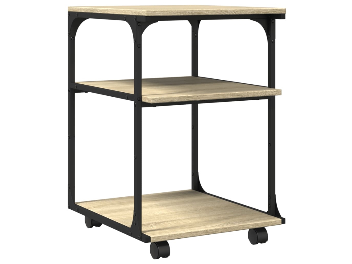 Printer Stand, Printer Stands Vidaxl Marrom Madeira Processada