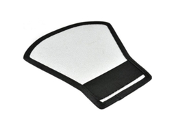 Kit de Difusor de Flash com Refletor Premium Duas Faces Prata/branco com Cinto Elástico para Cabeça de Flash