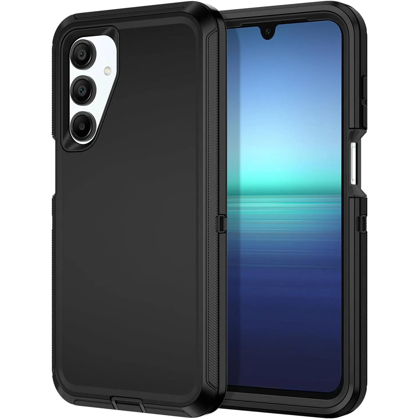 (preto, Galaxy S24) Capa De Celular 3 Em 1, Resistente E Durável, Com Certificação Militar, À Prova De Choque, Vibração E Quedas.
