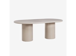 Sklum Oval Dining Table 200x100 Cm Em Mdf Rodeio Mdf Tapioca Bege