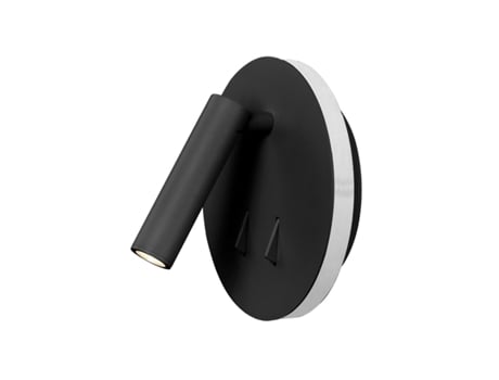 Aplique CAYMAN preto fosco com interruptores