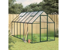 Vidaxl Estufa Com Estrutura Base 334x169x195 Cm Alumínio Verde