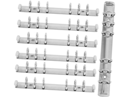 Conjunto De 7 Argolas Para Fichário, Ideal Cadernos Folhas Soltas, Materiais Escritório, Escola E Uso