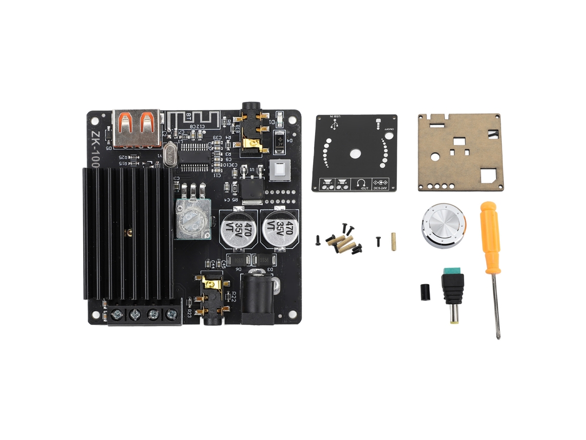 Laxiscreed Placa Amplificadora Zk-1002m Digital Com Bluetooth 5.0 E Dois Canais