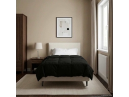 Vidaxl Edredom De Verão Simples 155 X 200 Cm Verão Preto Respirável