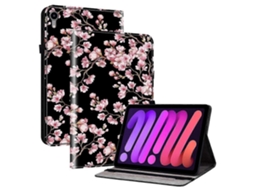 Capa Para Ipad Mini (2021) Em Couro Pu Com Suporte E Porta-cartões.