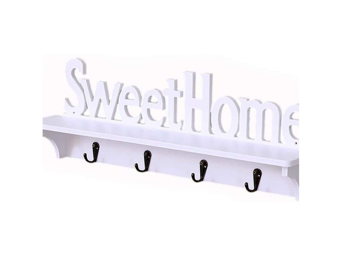 Organizador de Chaves Parede Sweet Home Design com 4 Ganchos Klb BRILVIBERA