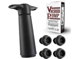 A Bomba De Vinho Vem Com 4 Rolhas Reutilizáveis ​​de Silicone De Qualidade Alimentar, Que Se Adaptam A Todas As Garrafas De Vinho Padrão.