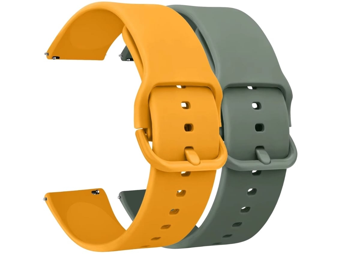 Kit 2 Bracelete Vivatone para Xiaomi Watch S3 Amarelo e Verde