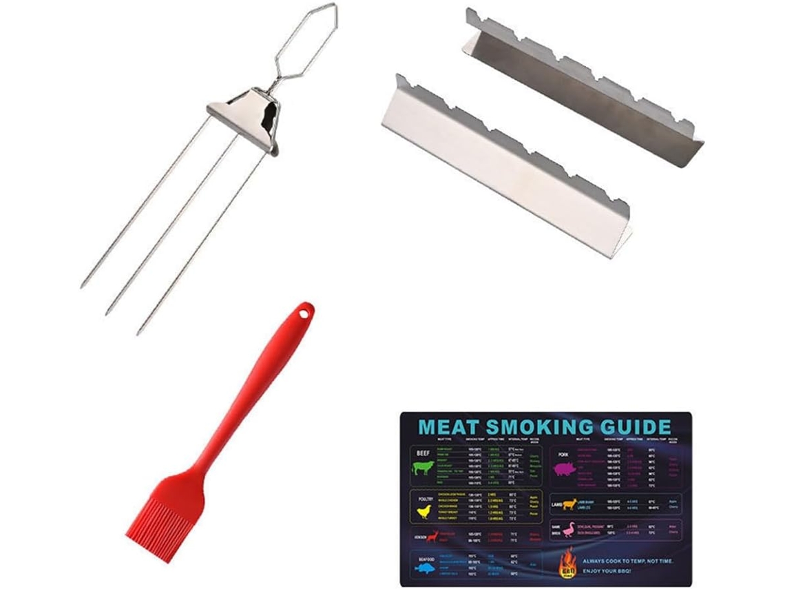 Espetos Para Churrasco Triplos, Espetos De Aço Inoxidável Para Churrasco, Deslizador Fácil De Usar, Gokoco