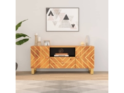 Vidaxl Móvel De Tv 105x33,5x46 Cm Mangueira Maciça Castanho E Preto
