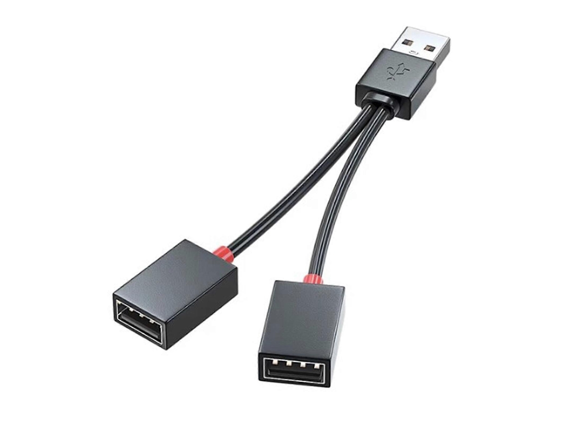 Portable Usb Splitter Cable 2-in-1 Power Adapter Converter Cord Male To Female Usb Hub Extender For On The Go Charginga Model