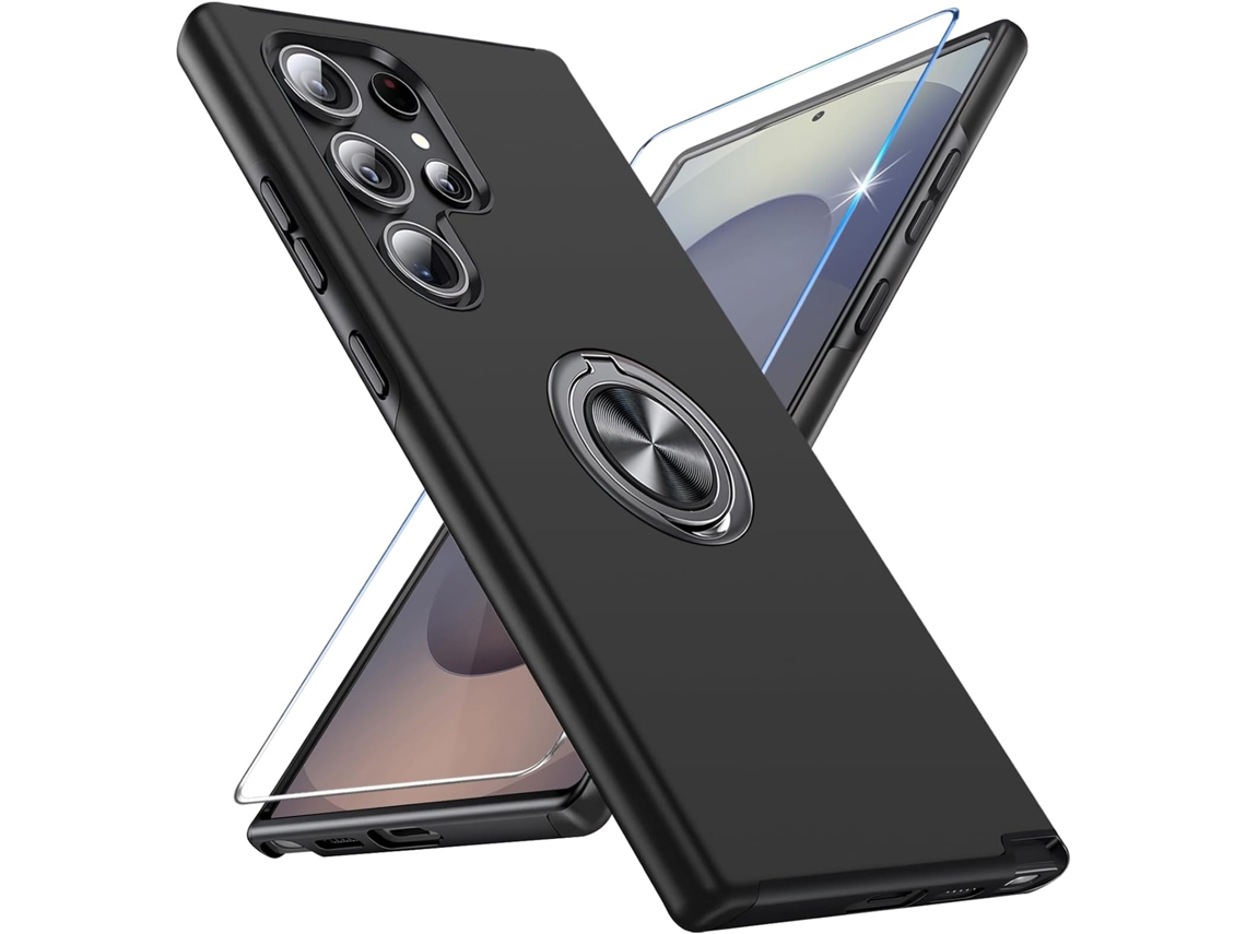 Capa Protetora Anel Proteção Para Samsung Galaxy S25 Ultra Hongwe. Magnética Preto