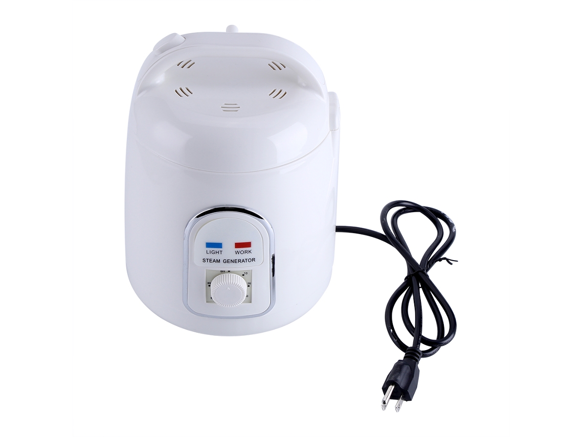 Gerador de Vapor Portátil para Sauna 1.5 1.8l com Timer 0 60min e Aromaterapia Branco