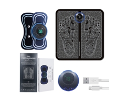 Conjunto de Massagem Inteligente para Tornozelos e Pescoço, Equipado com Bateria Recarregável Via Usb. MDUG (2 em 1)