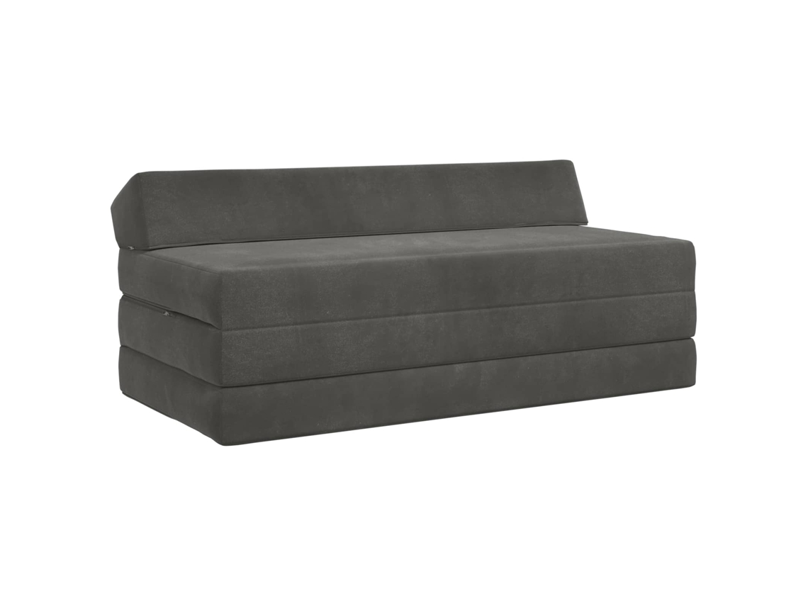 Vidaxl Sofá Cama Dobrável Cinzento-escuro 120 X 60 X 49 Cm Tecido