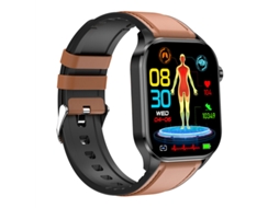Couro Preto Et580 Tela Amoled Hd De 2,04 Polegadas Medição Da Composição Sanguínea Ecg Eletrocardiograma Bluetooth Chamada Relógio Inteligente Mdug