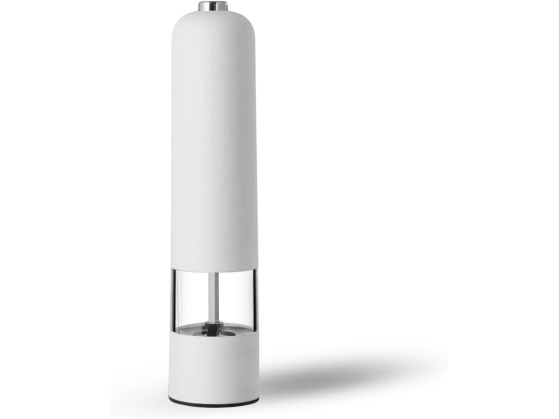 Moedor Elétrico de Sal e Pimenta Branco 22 Cm AQUAFORGE (8,66 Polegadas)