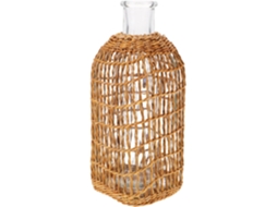 Vaso De Vidro Com Tampa De Rattan, Vaso Vintage Feito À Mão Para Mesa De Centro, Escritório E Casa, Gokoco