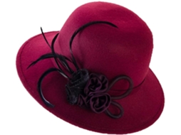 Chapéu Cloche Huixin Feminino Fedora Florido Festa Outono | S/MARCA