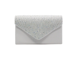 Bolsa Envelope Feminina AQUAFORGE prata, retangular