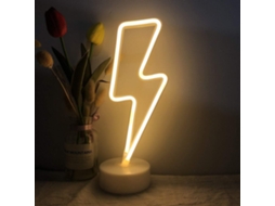 MEOIRUERY Letreiros De Neon Criativos Em Formato De Raio, Arte Led Ecológica, Luz Branca Quente Decorativa Para Decoração De Ambientes, Presente Perfeito Para C