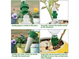 Chseeo Irrigação Automática de Água para Plantas Conjunto de 4 Sistemas Automáticos de Irrigação para Vasos de Plantas Dispensador de Irrigação Para