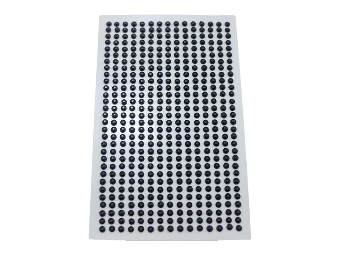 Adesivos De Pedras Brilhantes De 3 Mm, Adesivos De Strass Para Rosto, Joias Para Decoração De Corpo, Rosto E Artesanato, Preto Hengrongshen