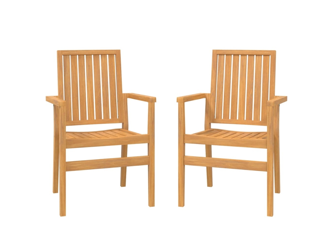 Stackable Garden Chair, Stackable Garden Chairs Vidaxl Marrom Teca (n/a)