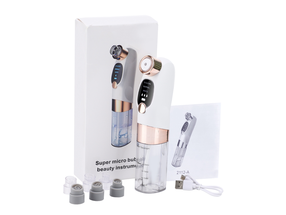 Esta Escova de Limpeza Facial Elétrica Recarregável Via Usb Utiliza Sucção de Microbolhas para Remover Cravos e Espinhas. MDUG