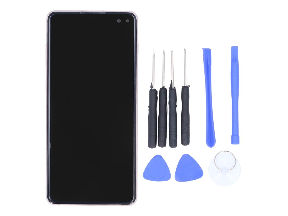 Mali tela Tft para Samsung Galaxy S10 Plus com Moldura Dourado Rosa Display Touch Digitizer Assembly de Substituição