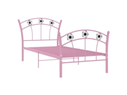 Estrutura de Cama com Design de Futebol 90x200cm Metal Rosa MAISON EXCLUSIVE