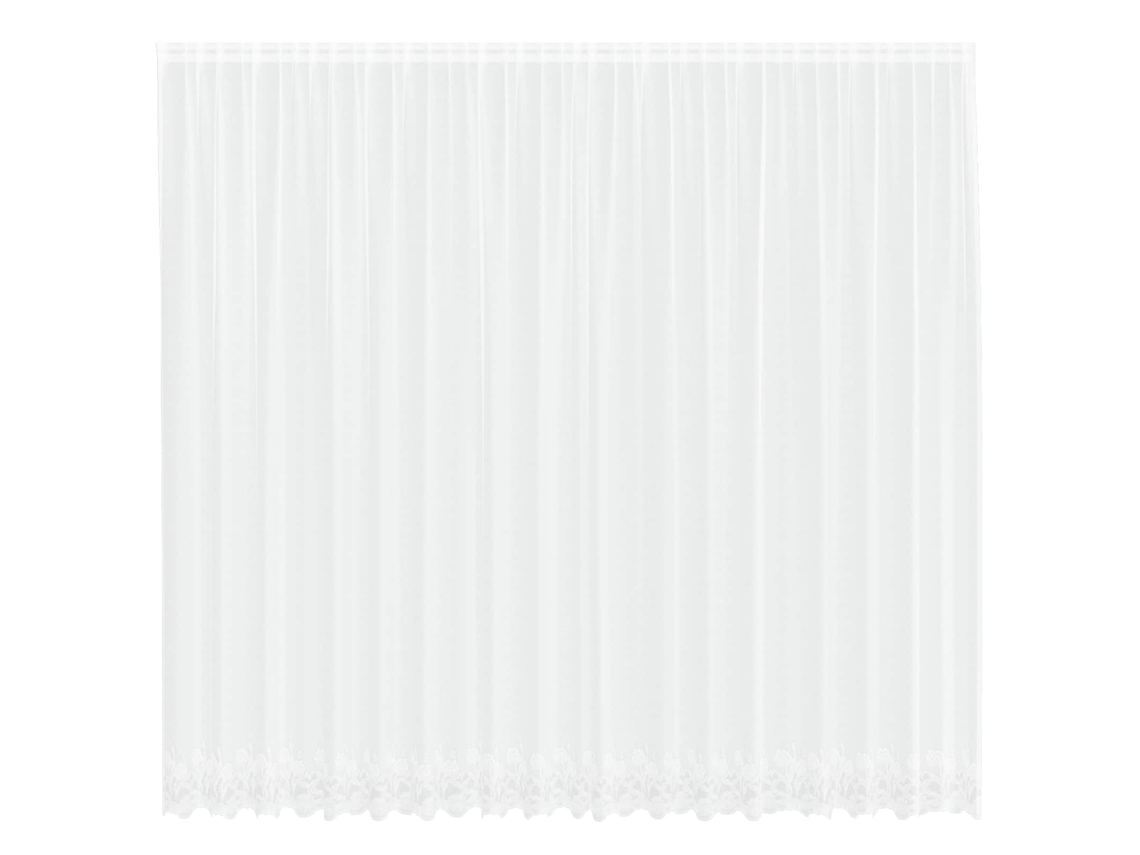 Maison Exclusive - Cortina De Renda Com Cortinas Branco 260 X 500 Cm Poliéster