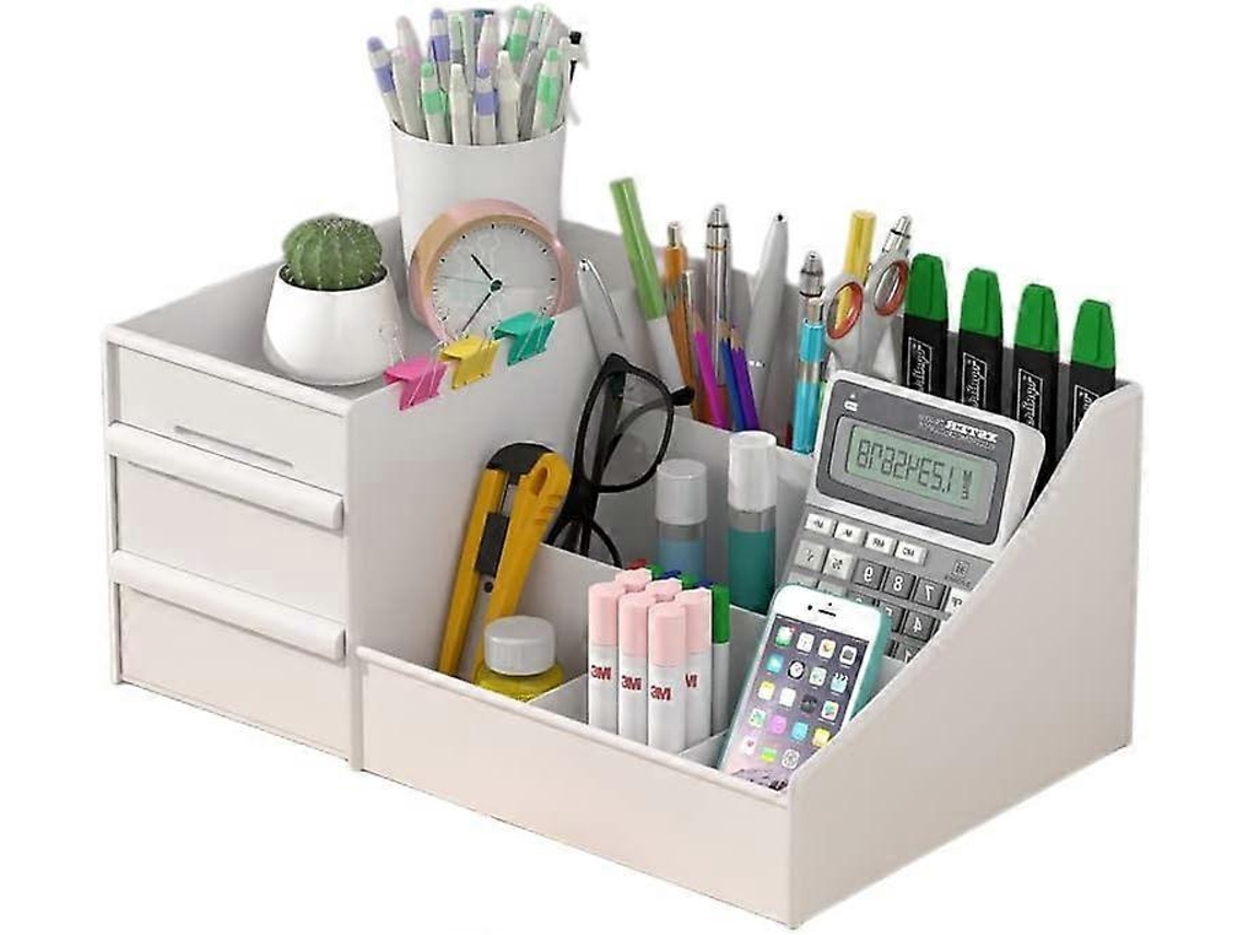 Caixa Organizadora Multifuncional para Cosméticos, Ideal para Mesa de Escritório BRILVIBERA