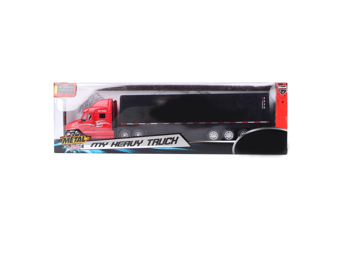 Mali brinquedo Caminhão de Liga 34,5cm 1:48 com Luz Som Retrocesso Vermelho 2218 8a