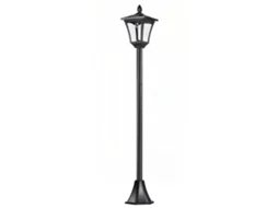 Lanterna Solar Jardim Led 40 Lúmens Preta 18x18x160cm VELTRIX