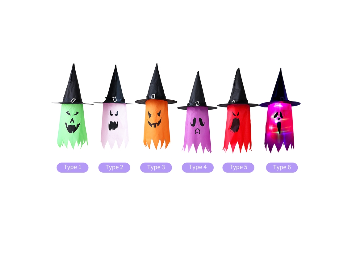 Decorações De Halloween Com Design Oco E Luzes Da Laxiscreed Para Festa Assustadora E Temática