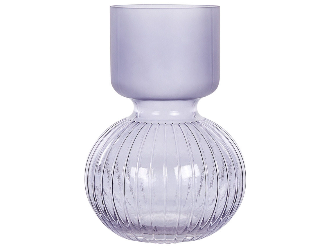 Jarra De Flores Thetidio Vidro 26 Cm Violeta