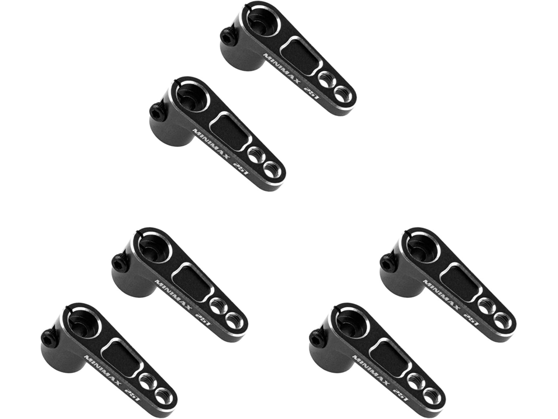Conjunto de 6 Braços de Servo Metálicos Série 25t SFUSHOS compatíveis com Futaba Savox 1/8 e 1/10