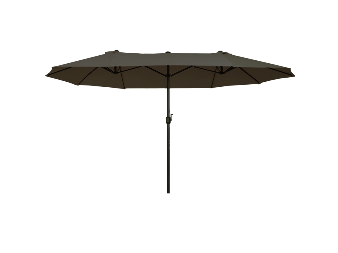 GUARDA SOL DUPLO DE JARDIM SINI TECH STORE com manivela, cinza, oval, 460x270x240cm
