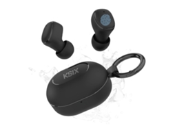 Auscultadores Sem Fios Ksix Neutron, Usb-c, Design Compacto, Mosquetão, Bateria Com Duração De 4h+16h, Chamadas, Preto