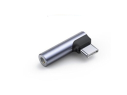 Aetheria adaptador Type C para 3.5mm Ângulo Reto Som Claro Sem Atraso para Fone de Ouvido Celular Tablet