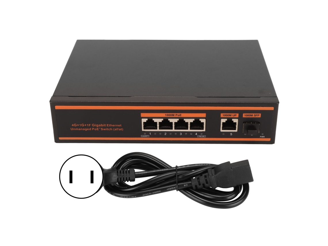 Switch Poe 5 Portas LAXISCREED 802.3af/at Vlan