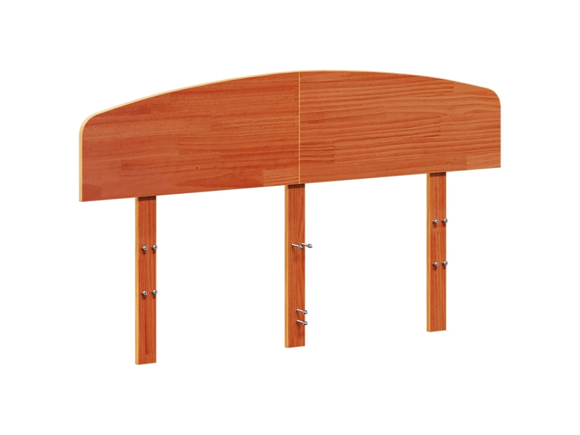 Conjunto 1 Cabeceira Vidaxl Marrom Madeira De Pinho Maciça (140.5 X 3.5 X 81 Cm)