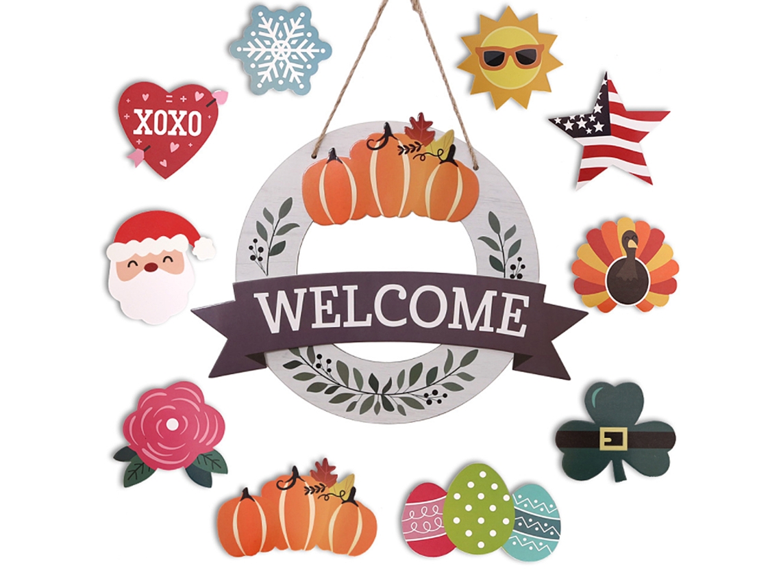 Laxiscreed Placa Decorativa Para Portas Com Elementos Removíveis Para Personalizar O Interior