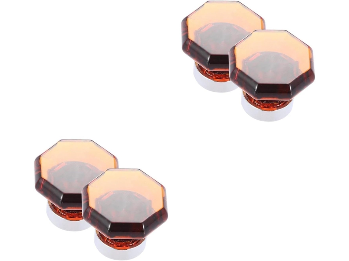 Hemoton Conjunto De 4-puxadores Porta Octogonais Cristal Artificial Para Armário, Substituição Para Móveis De Guarda