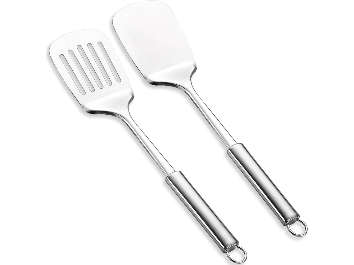Conjunto Espátulas Aco Inox Alta Resistencia Calor, para Peixe Ovos Panquecas ZYBLSSBB