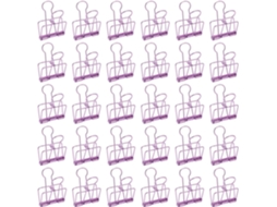 Conjunto de 30 clipes metálicos resistentes com fio Oco, 5 cm de comprimento, ampla aplicação em casa, na mesa e na escola Roxo