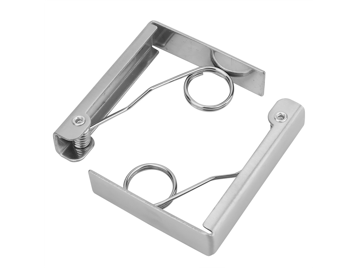 Prendedores de Guardanapo de Aço Inox 2pcs S/MARCA, anti deslizante, com mola