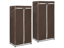 Vidaxl Roupeiros 2 Pcs 75x50x160 Cm Castanho